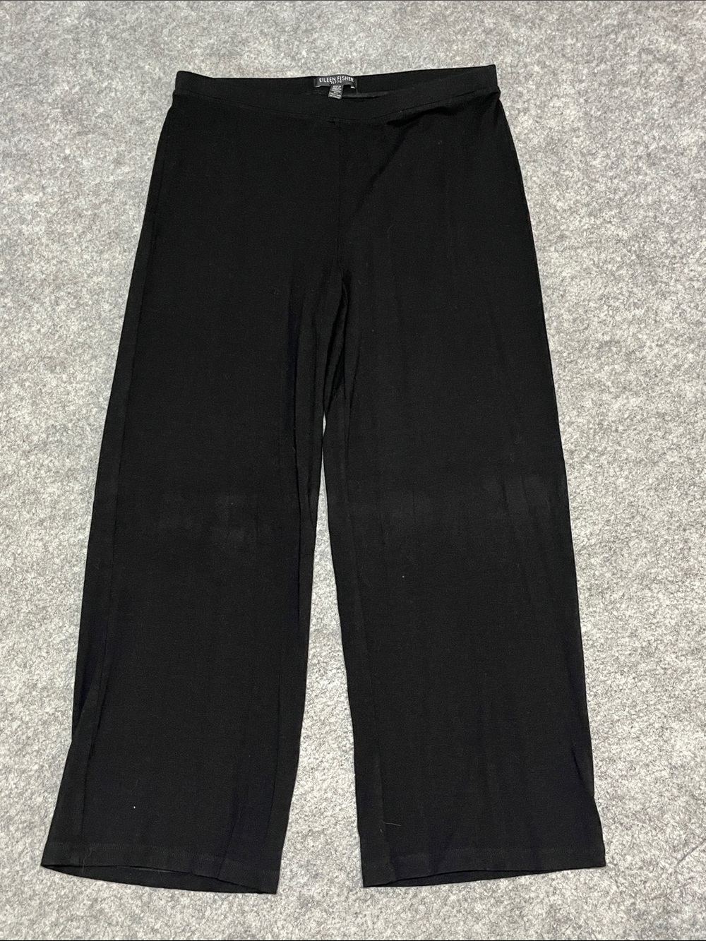 Eileen Fisher Petite Black Knit Waistband Pants